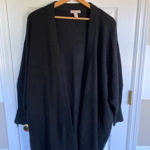 H&M Black long cardigan.  Open front Sz. XXL